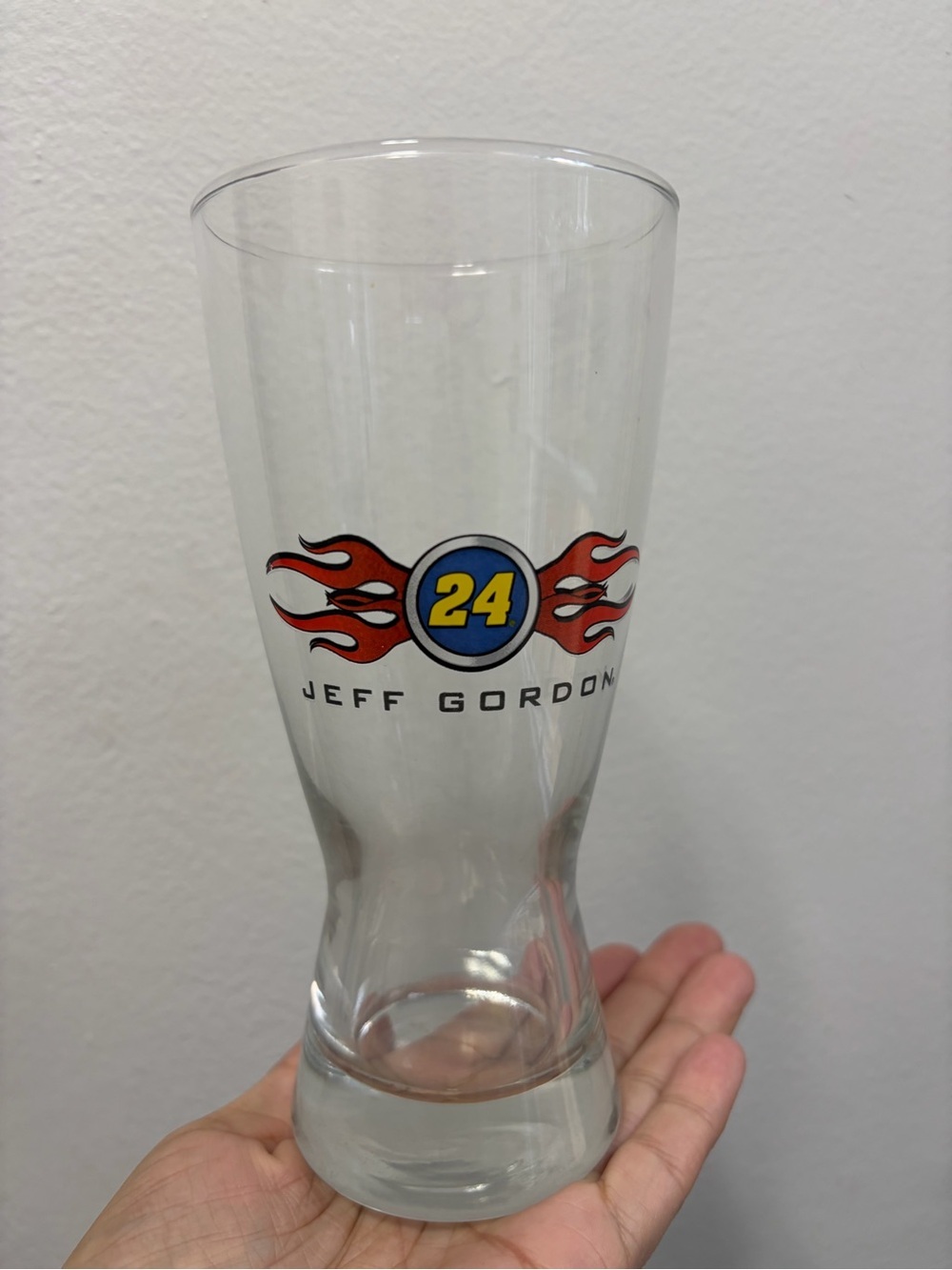 Vintage Jeff Gordon #24 NASCAR pilsner beer glass